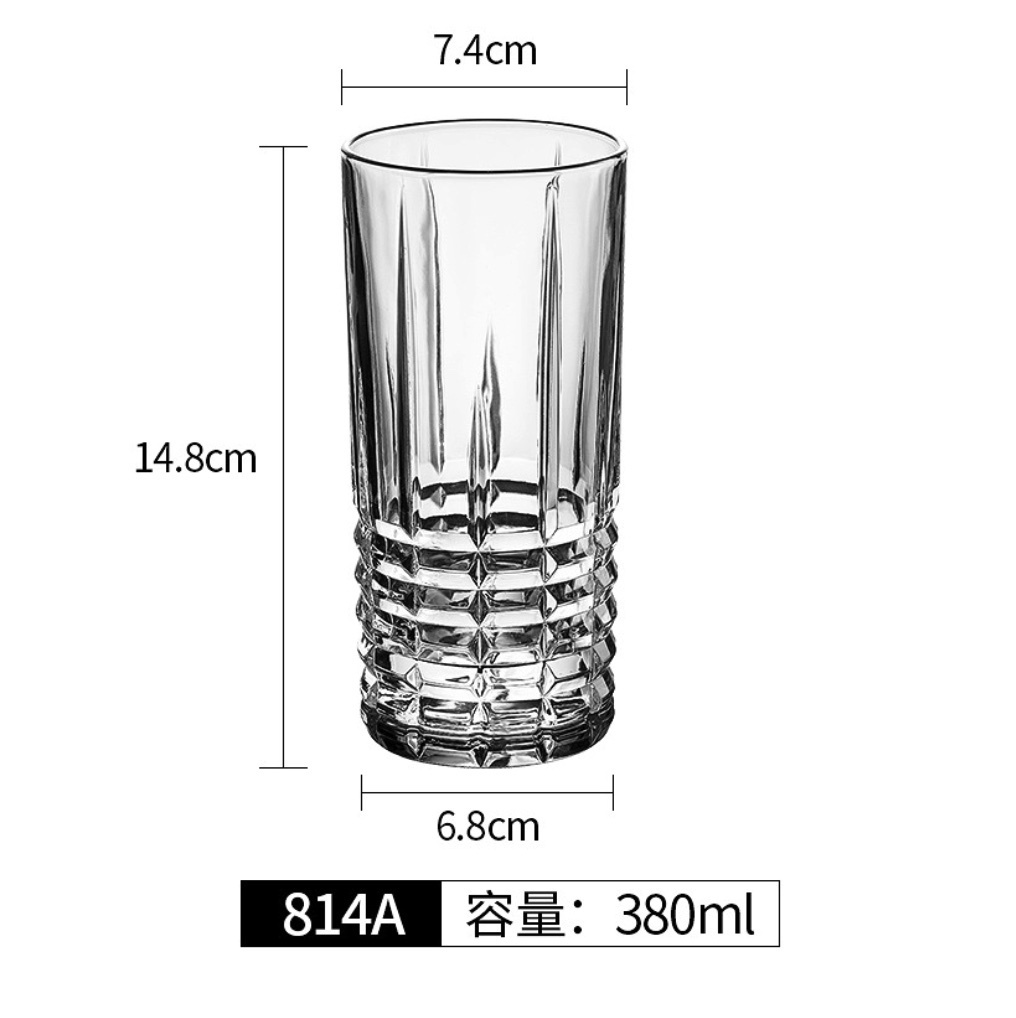 熱賣水晶玻璃柯林杯海波杯直身杯（814A柯林杯-【2個裝】）