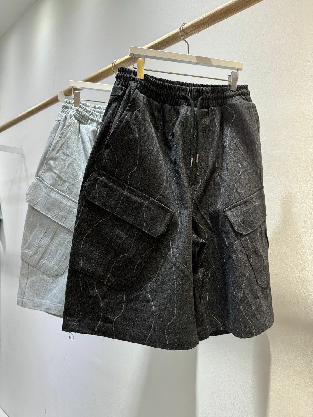 波浪紋工裝短褲 Crunky_youth-052P