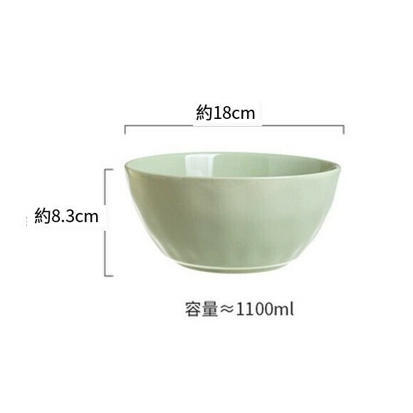 Hot recommended ceramic plate household dish plate deep plate rice bowl soup bowl tableware bowl (7-inch bowl matcha green)