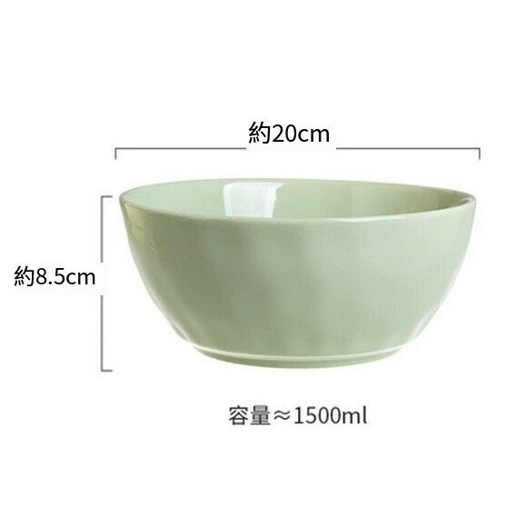 Hot recommended ceramic plate household dish plate deep plate rice bowl soup bowl tableware bowl (8-inch bowl matcha green)