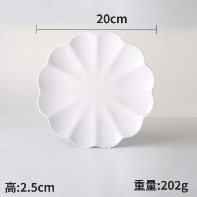 Hot recommended creative melamine white restaurant plate dinner plate (33317-8)