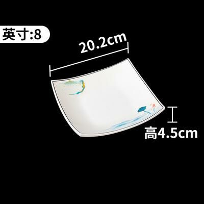 Hot recommended creative imitation porcelain melamine tableware restaurant plates and dishes (34138-8)