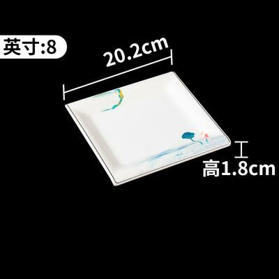 Hot recommended creative imitation porcelain melamine tableware restaurant plates and dishes (34097-8)