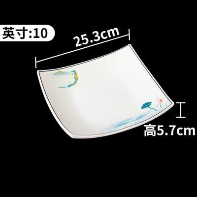 Hot recommended creative imitation porcelain melamine tableware restaurant plates and dishes (34138-10)