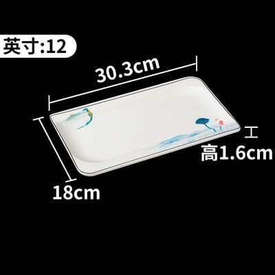 Hot recommended creative imitation porcelain melamine tableware restaurant plates and dishes (71020-12)