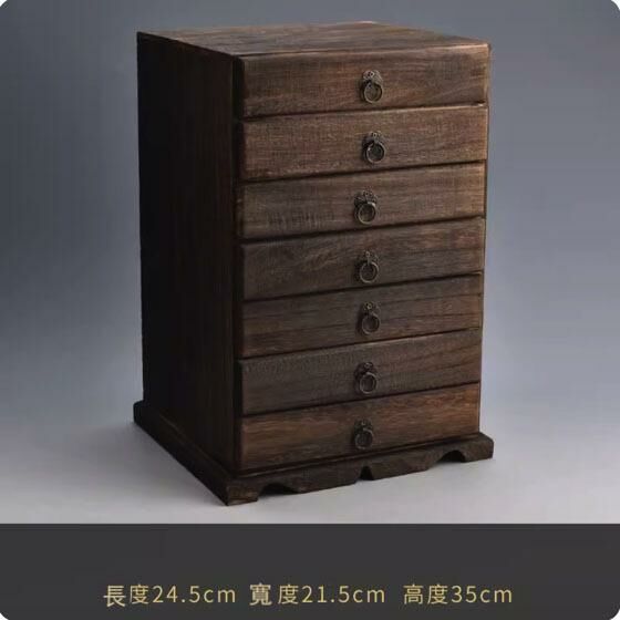 熱推燒桐木茶櫃儲物櫃(七層)
