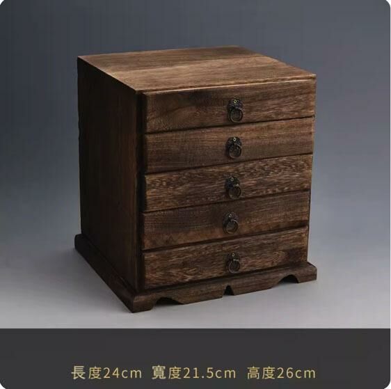 熱推燒桐木茶櫃儲物櫃(五層)