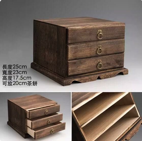 熱推燒桐木茶櫃儲物櫃(三層)