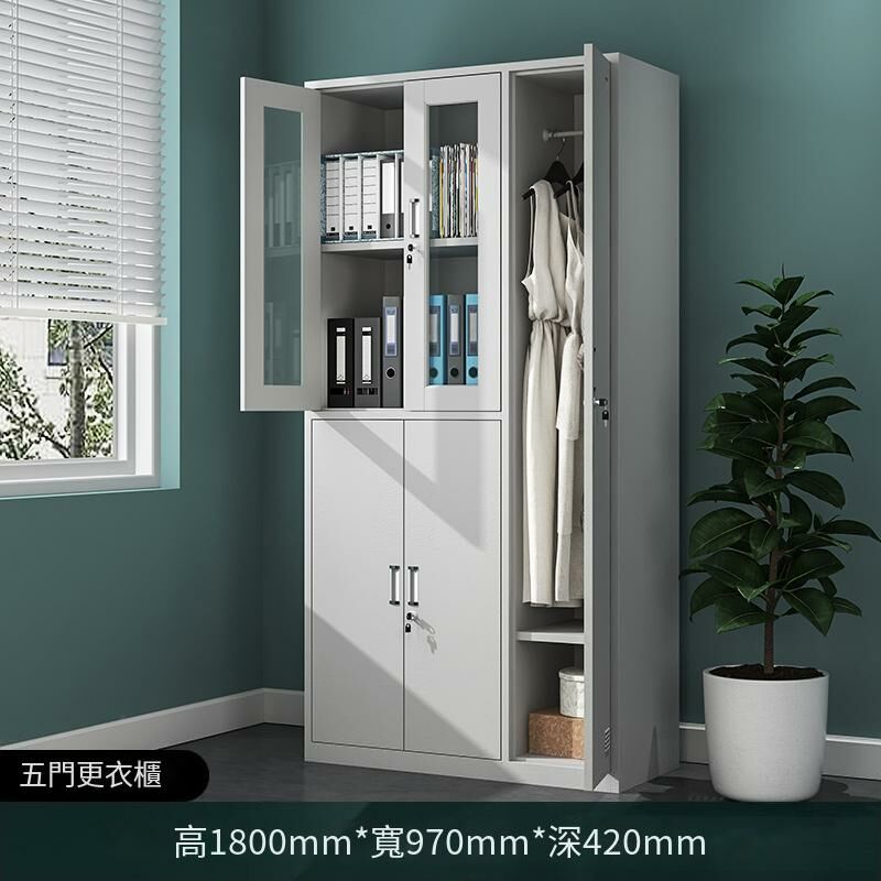 Hot recommended locker employee locker iron storage cabinet (thickened 5-door locker 1.4mm)