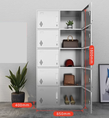 Hot push stainless steel multi-compartment locker (Specification: 304 stainless steel ten doors) (Thickness: 1.4mm))