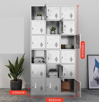 Hot push stainless steel multi-compartment locker (Specification: 304 stainless steel eighteen doors) (Thickness: 1.4mm))