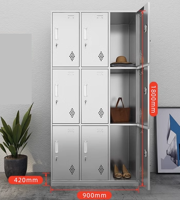 Hot push stainless steel multi-compartment locker (Specification: 304 stainless steel nine doors) (Thickness: 1.4mm))