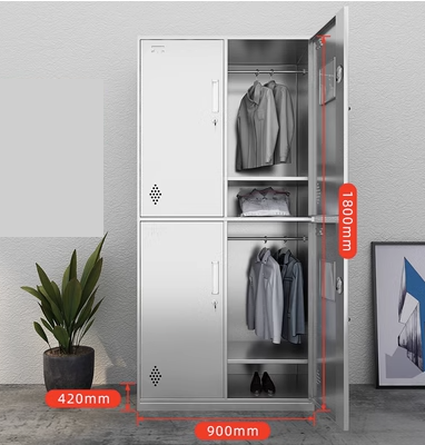 Hot push stainless steel multi-compartment locker (Specification: 304 stainless steel four doors) (Thickness: 1.4mm))
