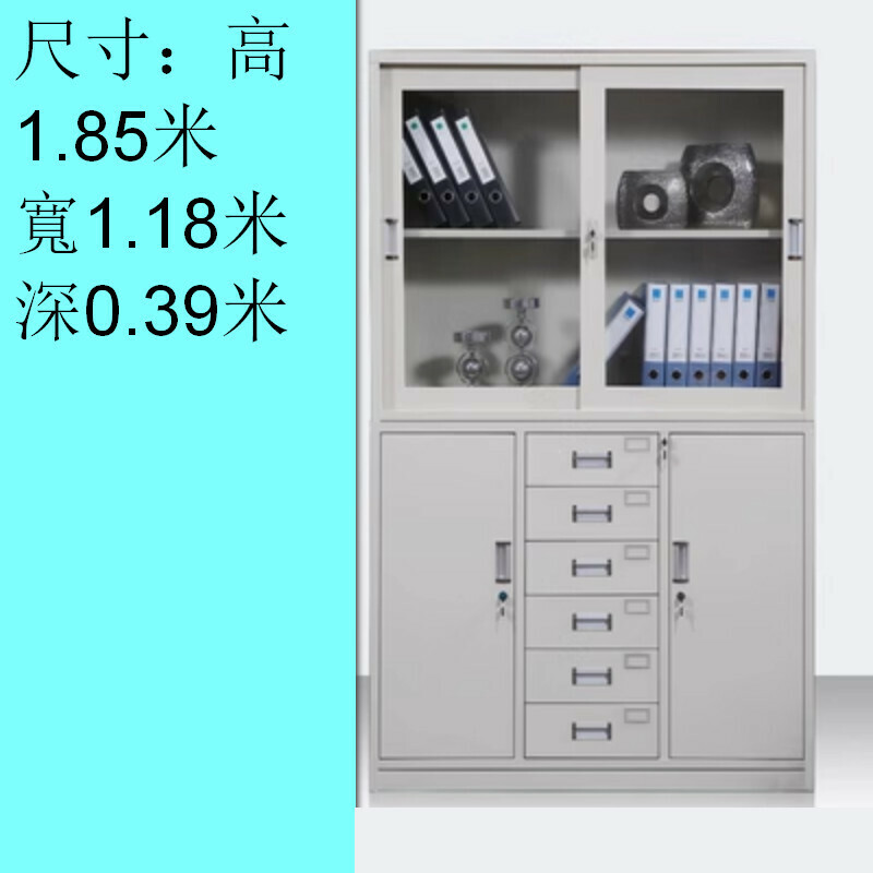 熱推帶鎖檔櫃儲物櫃【圖14寬中六】【厚度1.3mm】