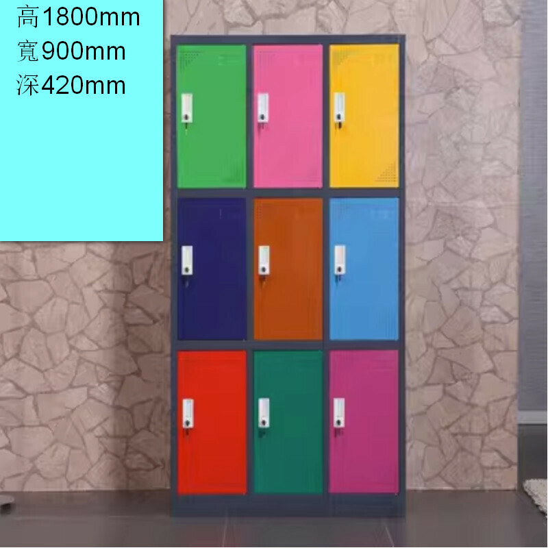 Popular lockable storage cabinet [Transparent color 9 doors (removable model)] [Thickness 1.2mm]