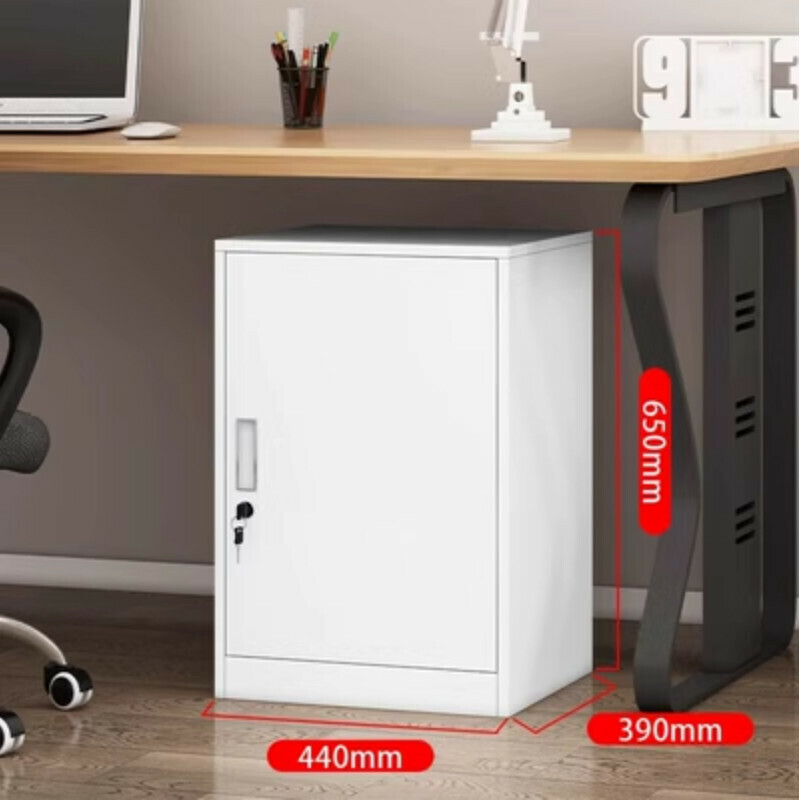 Popular lockable storage cabinet [white single door cabinet] [thickness 1.4mm]
