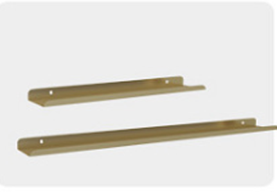 New style iron wall storage rack with one-word partition decorative panel (gold strip, 80*12cm)