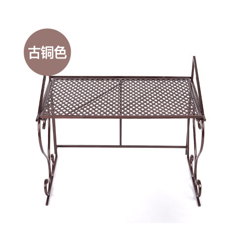 新款鐵藝微波爐架家用廚房收納置物架（古銅色,55*36*45cm)