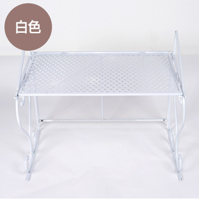 新款鐵藝微波爐架家用廚房收納置物架（白色,55*36*45cm)