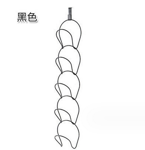 新款牆上挂鉤宿舍置物架 免打孔衣櫃衣帽架挂鉤（黑色5個裝（不含配件））