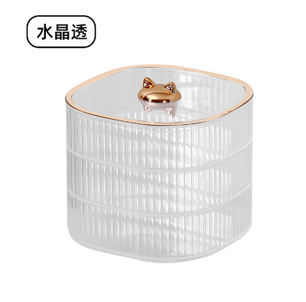 熱賣乾果收納盒創意節日瓜子零食糖果盒（水晶透-三層）
