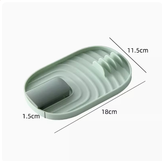 Hot Selling Kitchen No-Punch Pot Lid Rack (Green)