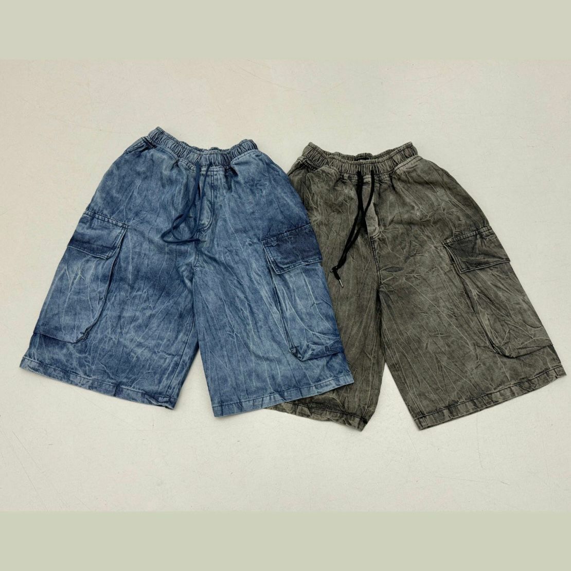 洗水工裝牛仔短褲 GLAMOUR-018P