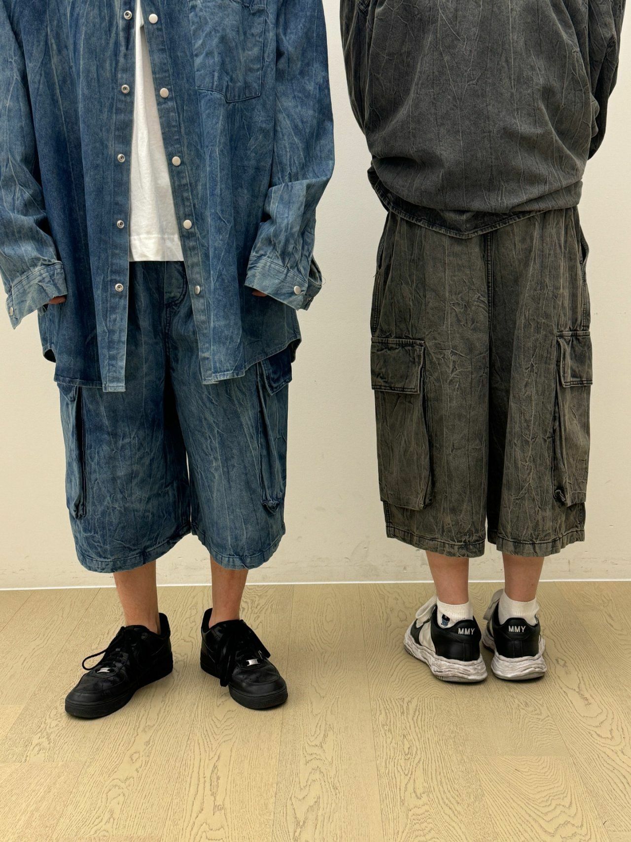 洗水工裝牛仔短褲 GLAMOUR-018P