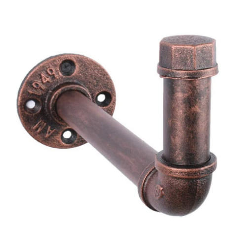 New wall-mounted coat rack bathroom towel rack (flamed red copper, 20x6.5cm)