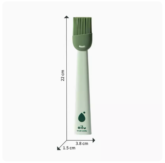 Hot selling food-grade baking oil brush (removable silicone oil brush - painted green [high temperature resistance and no odor])