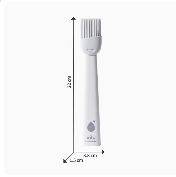 Hot selling food-grade baking oil brush for use (removable silicone oil brush-Twilight White [high temperature resistance and no odor])