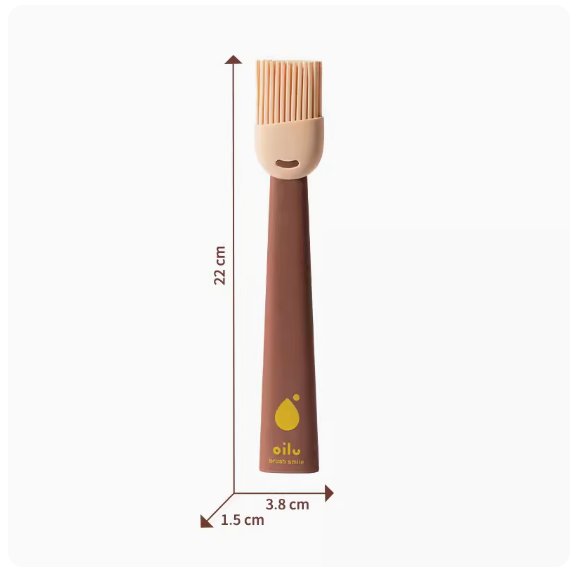 Hot selling food-grade baking oil brush (removable silicone oil brush - hip-hop brown [high temperature resistance and no odor])