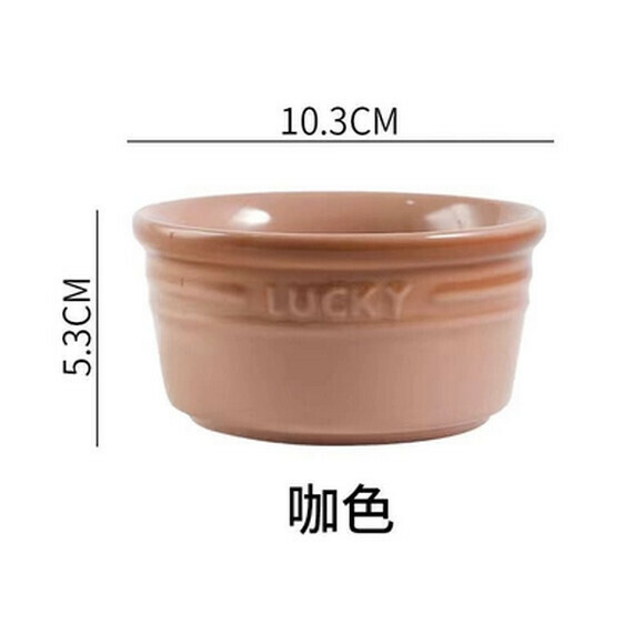 熱推陶瓷烤碗舒芙蕾布丁碗蒸蛋碗寶寶輔食小碗烘焙蛋糕碗（彩虹烤碗（咖色））