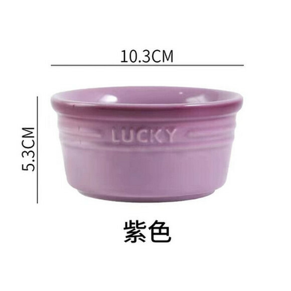 熱推陶瓷烤碗舒芙蕾布丁碗蒸蛋碗寶寶輔食小碗烘焙蛋糕碗（彩虹烤碗（紫色））