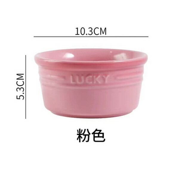 熱推陶瓷烤碗舒芙蕾布丁碗蒸蛋碗寶寶輔食小碗烘焙蛋糕碗（彩虹烤碗（粉色））