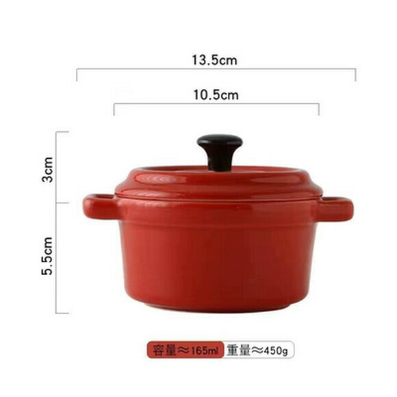 Hot push small bowl with lid, baby steamed egg bowl, baby food supplement steaming bowl, household stew pot, children's steamed egg custard bowl (880 red)