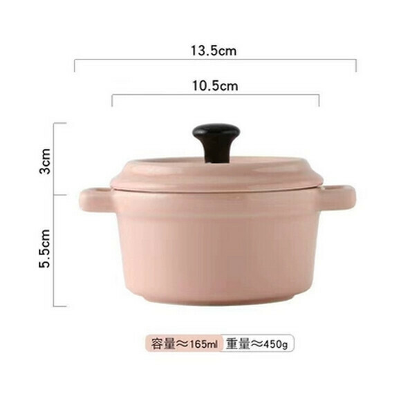 Hot push small bowl with lid, baby steamed egg bowl, baby food supplement steaming bowl, household stew pot, children's steamed egg custard bowl (880 pink)