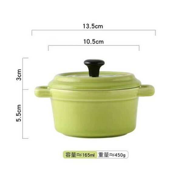 Hot push small bowl with lid, baby steamed egg bowl, baby food supplement steaming bowl, household stew pot, children's steamed egg custard bowl (880 green)