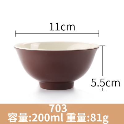 熱推創意密胺餐具飯碗粥碗面碗火鍋料碗(藕色 703 咖白)