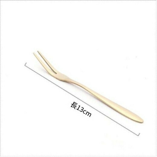 Hot recommendation for household spoons and forks with long handles, coffee stirring spoons (Tuhaojin-Fruit Forks)
