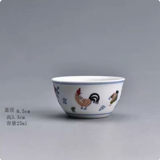 爆款陶瓷功夫茶具品茗杯茶杯(雞缸杯)
