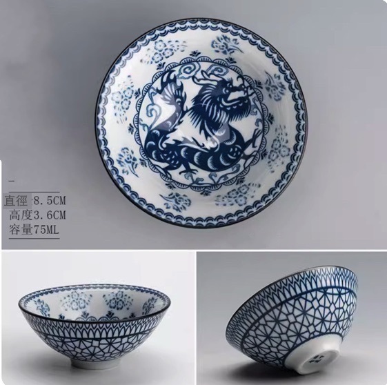 New ceramic kung fu tea set tea cup (Chenlong tea cup)