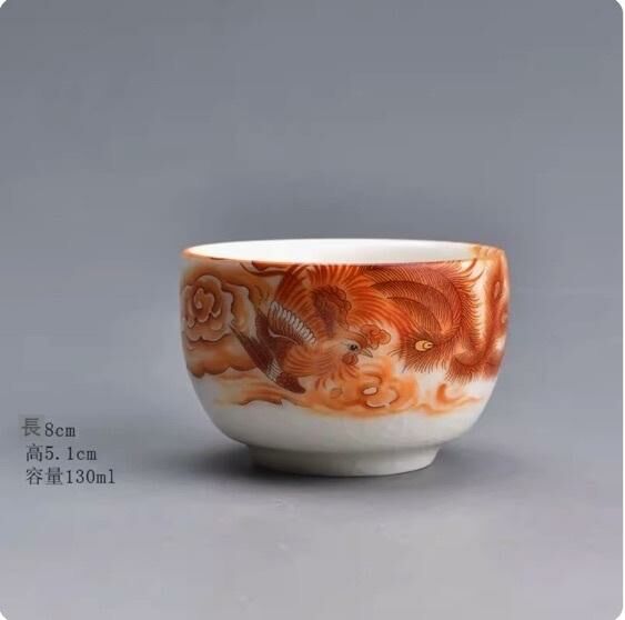 新款陶瓷功夫茶具品茗杯茶杯(鳳凰汝窯杯)