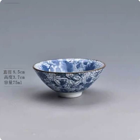 新款陶瓷功夫茶具品茗杯茶杯(萬福大杯)