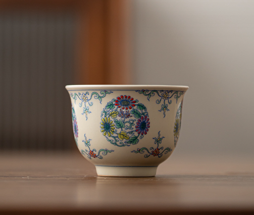New blue and white tea cup (vegetable gray--reflective cup [Sunflower])