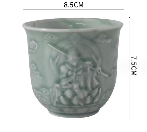 New ceramic tea cup (Azure Master Cup-Fighting and Victory Buddha)