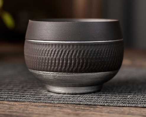 New tea cup (purple sand jumping knife-Arhat cup (silver painted))