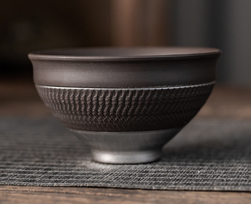 New tea cup (purple sand jumping knife-pinxiang cup (silver drawn))