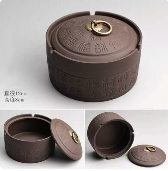 新款紫砂百福煙灰缸