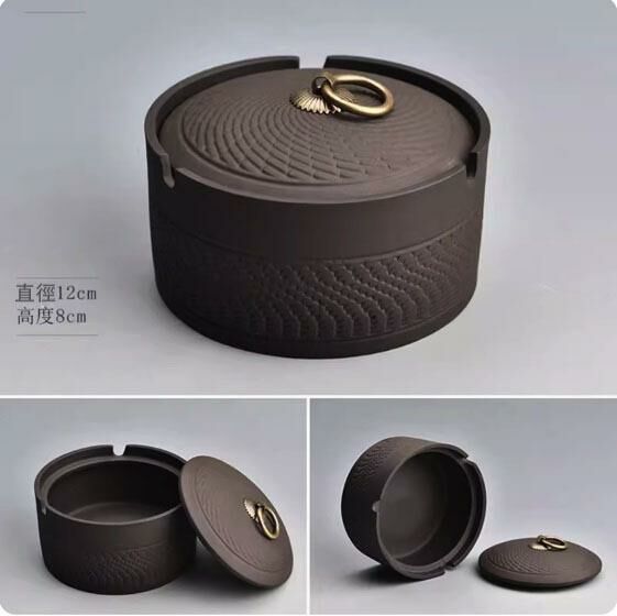 新款紫砂跳刀煙灰缸